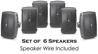 Yamaha All Weather Indoor &amp; Outdoor Wall Mountable Natural Sound 120 watt 2-way Acoustic Suspension Speakers (... N5