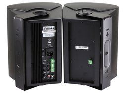 Monoprice 107495 2-Way 8-Ohm Active Wall Mount Speakers, Black (Pair) N3