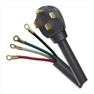 Voltec 03-00079 4 ft. 40 AMP Range Cord44; Ring Terminals - Grey44; Case of 12