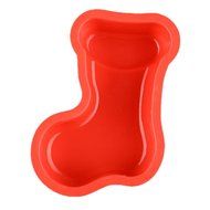 M&amp;F DIY Christmas Stocking Shape Silicone Cake Molds Bread Candy Mould Baking Tools N2