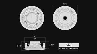 82W Silver Ticket In-Wall In-Ceiling Speaker with Pivoting Tweeter (8 Inch in-wall) N24