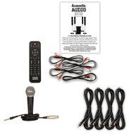 Acoustic Audio AAT1000 Tower 5.1 Speaker System with Mic Powered Sub and 4 Extension Cables N2