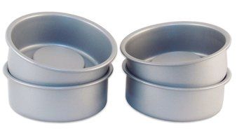 Mini Cake Baking Pans Set of 4 - For Making Filled Cakes With Hollow Centers, Single Serve Mini Baking Pans, Baking... N7