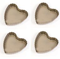 Misula Mini Size 4 inch Removable Bottom Carbon Steel Wave Heart Shaped Cake Pan Baking Mold Muffin Tins Mold...