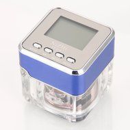 Getmore Durable Mini Multimedia Speaker LCD Mp3 Fm Radio for Micro Sd Mp3 USB Blue N4