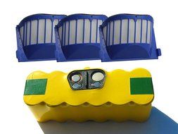 Replacement iRobot Roomba 552 Pet Series Battery and Filter - Kit Includes iRobot 1 High Capacity Battery and...
