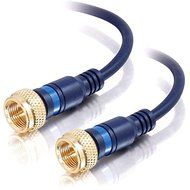 C2G / Cables To Go 29123 Velocity Mini-Coax F-type Cable (50 Feet, Blue)