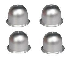 Astra Gourmet Set of 4 Aluminum Deep Semicircle Round Chiffon Cake Pan Bobbi Doll Princess Cake Mold Pudding Dessert... N7
