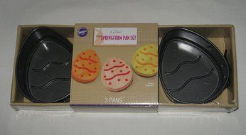 Wilton 3-piece Springform Pan Set Easter Eggs Shape Non-stick