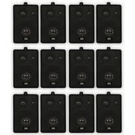 Acoustic Audio 251B Indoor Outdoor 3 Way Speakers 2400 Watt Black 6 Pair Pack 251B-6Pr