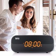 Britz BZ-M107 8&Omega; 1W Black Digital FM Radio &amp; Clock With Dual Alarm Free Voltage 100~240V N4