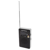 Real Madrid FC Official Portable Football Crest AM/FM Radio (One Size) (Black/Silver)