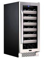 Whynter BWR-331SL Elite 33 Bottle Seamless Door Single Zone Built-in Wine Refrigerator, Stainless Steel/Black N5