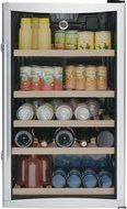 19" Beverage Center with 31-Bottle Capacity 109-Can Capacity 5 Wooden Racks Interior Lighting Temperature Display...
