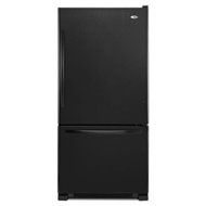 Amana ABB2224BRB 21.9 Cu. Ft. Black Bottom Freezer Refrigerator - Energy Star