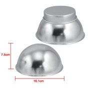 Vktech 4Pc DIY Non-toxic Aluminum Alloy Cake Tin Hemisphere Pan Decoration Pan Molds N4