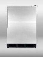 Summit AccuCold AL652BSSHV 5.1 Cu. Ft. Refrigerator-Freezer with Dual Evaporator Cycle Defrost Adjustable Thermostat...