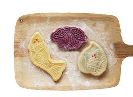 D-Sun Wooden Wooden Baking Mold for Fish Peach Lotus (Lotus) N10