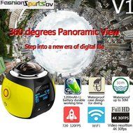 VSSPEED Wireless 360 Degree Panoramic Camera 3D VR Action Sports Camera Wifi 16MP 4K HD 30fps Waterproof 220&deg;... N2