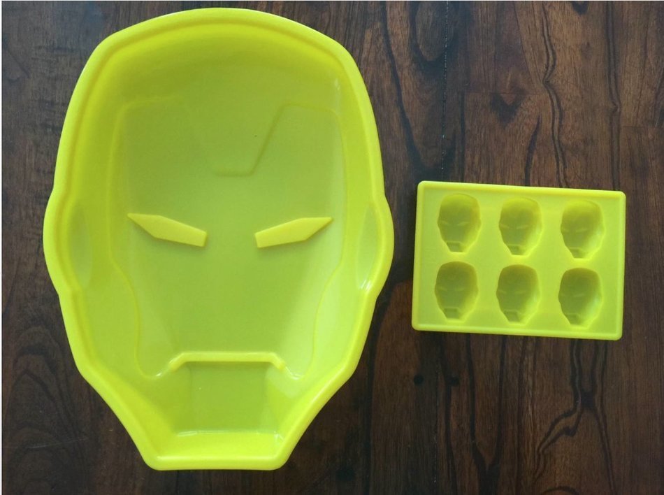 Avengers Iron Man Mask Silicone Birthday Cake Pan Candy Mold Party Supplies Set of 2 N2