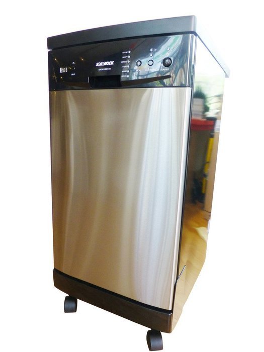 SoloRock 18" Deluxe Stainless Steel Portable Dishwasher - Black N2