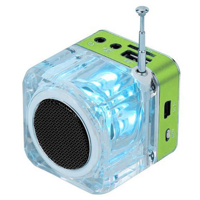 Refresh Your Life Portable Mini Speaker LCD HiFi Music MP3/4 Player Micro SD/TF USB Disk FM Radio N10