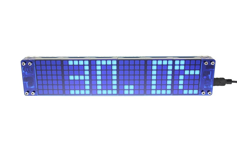 INFMETRY LED Dot Matrix Digital Clock-Date and Temperature Display-Custom Word Display N6