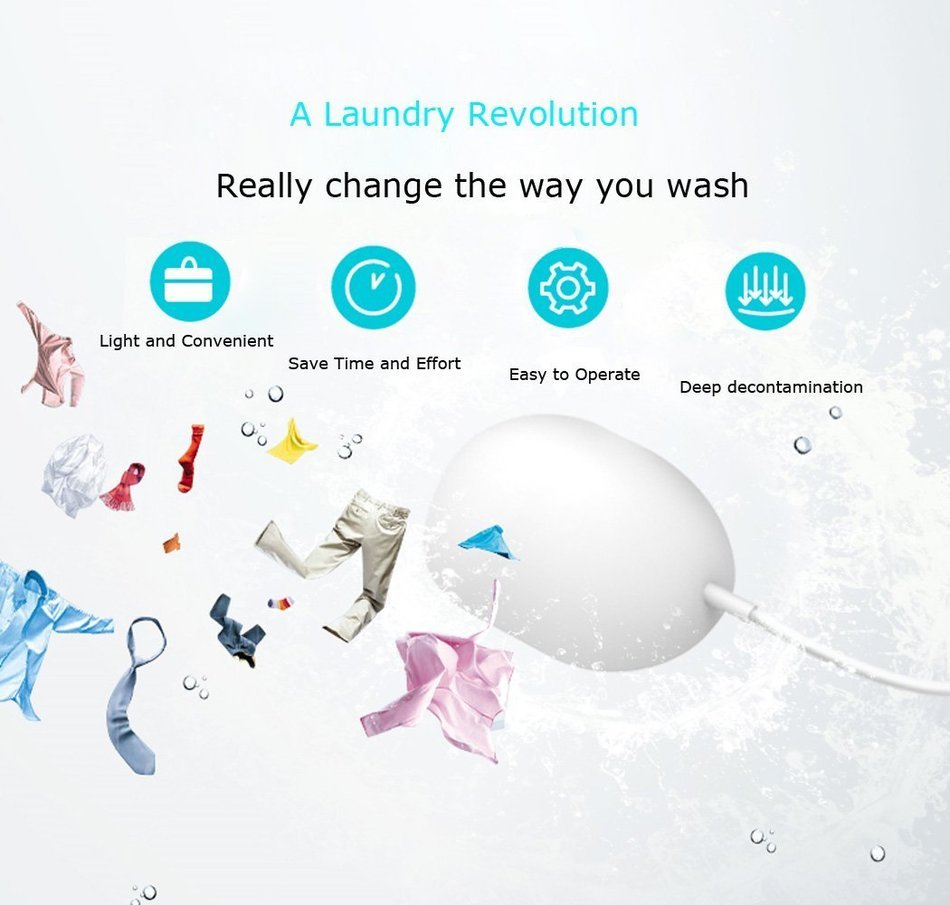 EstgoSZ USB Mini Ultrasonic Washing Machine Automatic Laundry Cleaning Great Gadget for Washing Fruits Vegetables... N2
