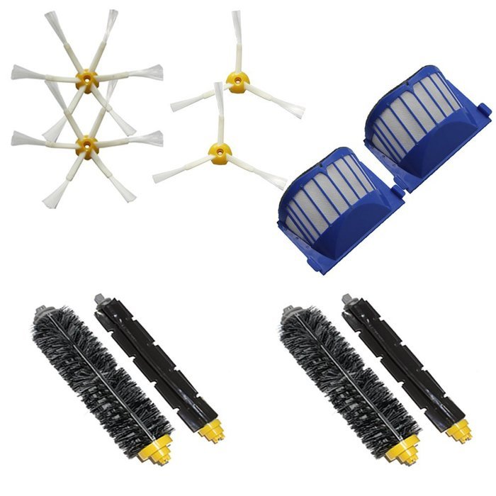 Hongfa Irobot Roomba Brush Kits 3 Armed Side Brush, 6 Armed Side Brush, Roomba Flexible Beater Brush, Roomba Bristle...