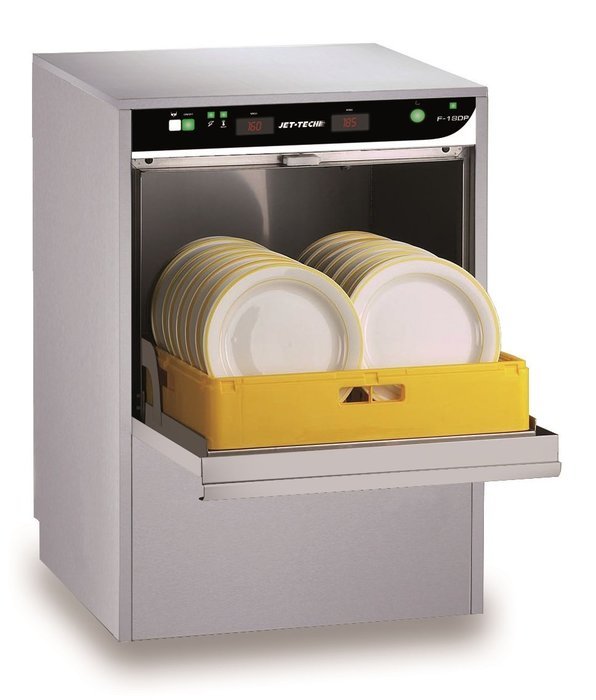 Jet-Tech Systems F-18DP Stainless Steel 304 Undercounter High Temperature Dishwasher