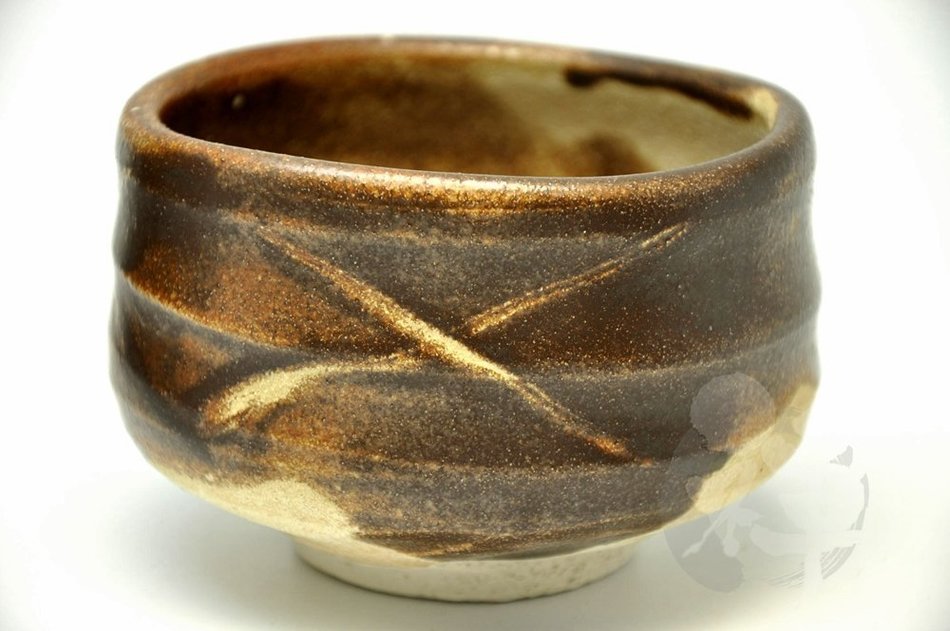 Japanese Mino Yaki ware Matcha Bowl Green Tea 11.5 / 11.5 / 8cm (4.5 / 4.5 / 3.1inch)[7340] N7