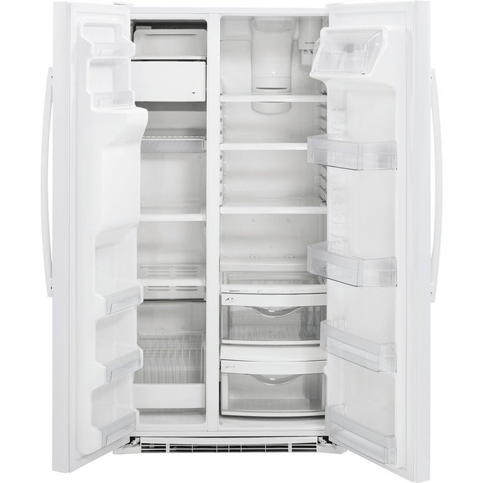 GE GZS22DGJWW 21.9 Cu. Ft. White Counter Depth Side-by-Side Refrigerator N4