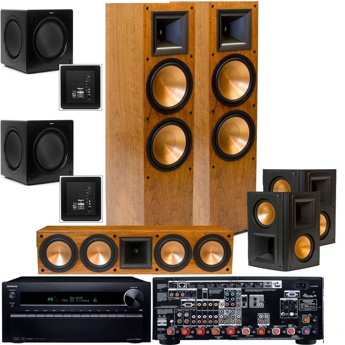 Klipsch RF-7II 5.2 Theater System-2 EACH! SW-310-Onkyo TX-NR1010 7.2 THX