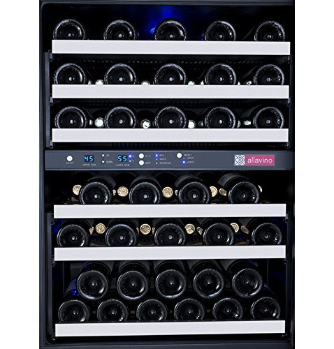 FlexCount Series 56 Bottle Dual Zone Freestanding Wine Refrigerator N8
