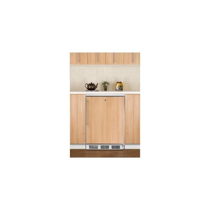 Summit FF6LBIFR 24" Built In Undercounter Refrigerator with Stainless Steel Door Frame FF6LBIFR N2
