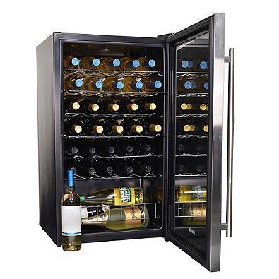 NewAir 33-Bottle Single-Zone Wine Cooler in Stainless Steel Model#AW-330E N3
