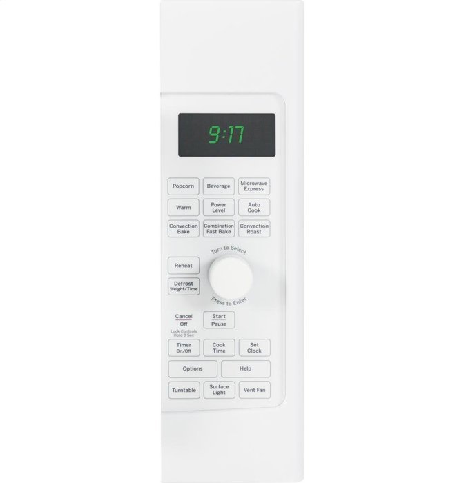 GE PVM9179DFWW Profile 1.7 Cu. Ft. White Over-the-Range Microwave - Convection N3