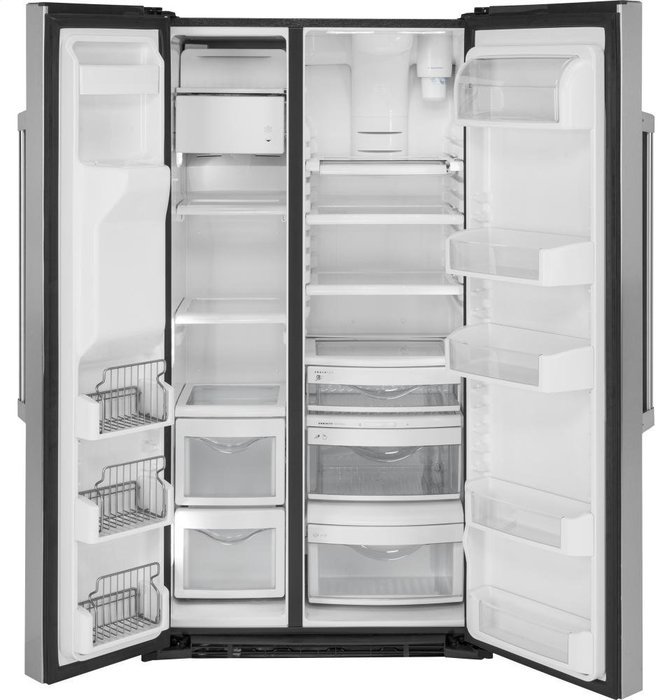 GE Cafe Stainless Steel Counter-Depth Side-By-Side Refrigerator N4