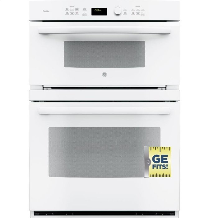 GE PT7800DHWW Profile 30" White Electric Combination Wall Oven - Convection N5