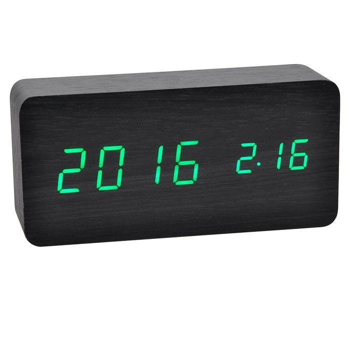 Progre&reg;Modern Smart, Simple LED Alarm Clock with Voice Control Function and Temperature N3