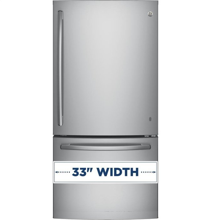 GE Stainless Steel Bottom Freezer Refrigerator N17