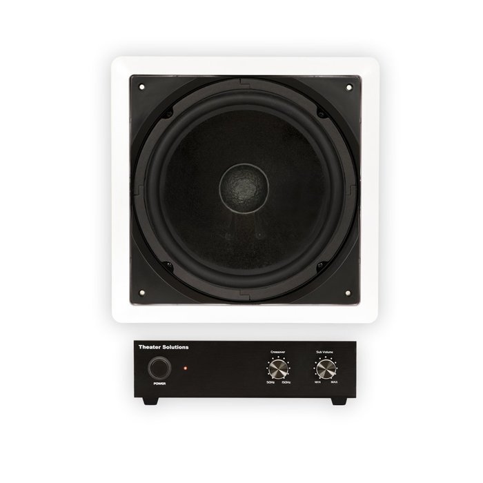 Theater Solutions TS1000 Passive 10" Home Theater In Wall Subwoofer and Amp Set N2