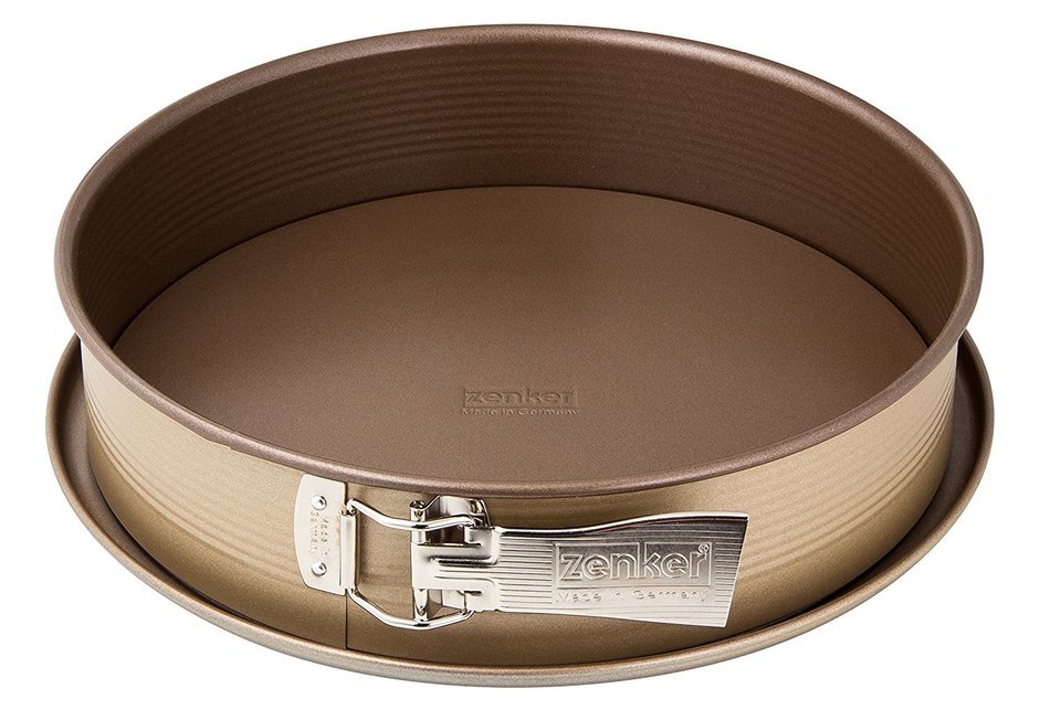 Zenker 7351 Springform "Mojave Gold" With Flat Base, Gold/Mahagony, 11.02"