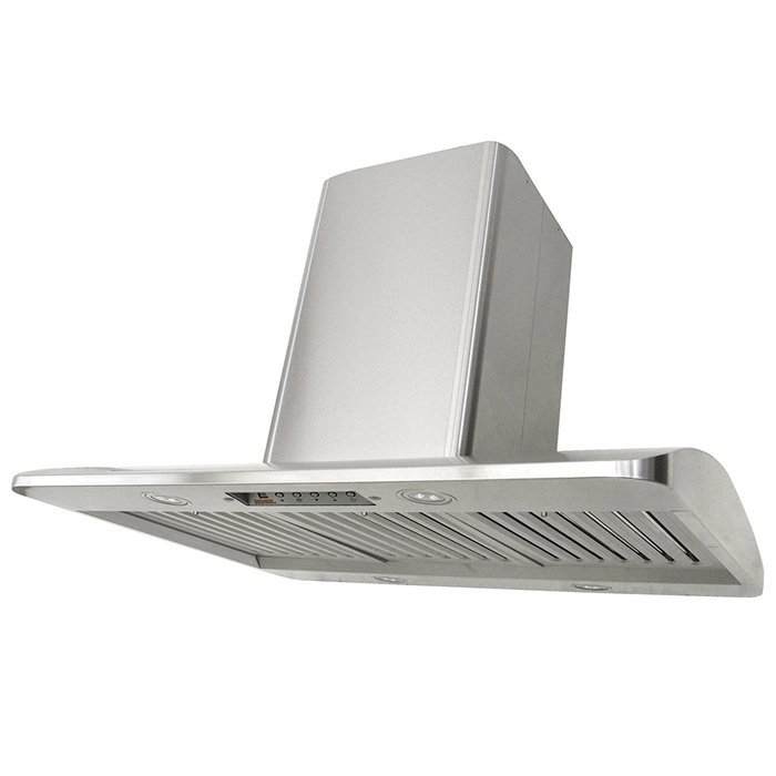 KOBE Range Hoods IS2236SQB-DC16-1 6-Speed 750 CFM Premium Island Range Hood Fits Ceiling Height Of 7-1/2', 36" N4