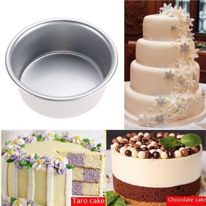Easydeal 4''/6''/8'' Aluminum Alloy Non-stick Round Cake Baking Mould Pan Bakeware Tool (6") N5