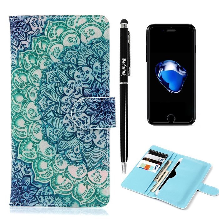 iPhone 7 Case,iPhone 6S Case,iPhone 6 Case (4.7") - Flip Folio Wallet Stand Case Insert Plug-in Design PU Leather... N34
