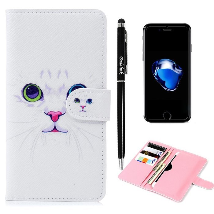 iPhone 7 Case,iPhone 6S Case,iPhone 6 Case (4.7") - Flip Folio Wallet Stand Case Insert Plug-in Design PU Leather... N43