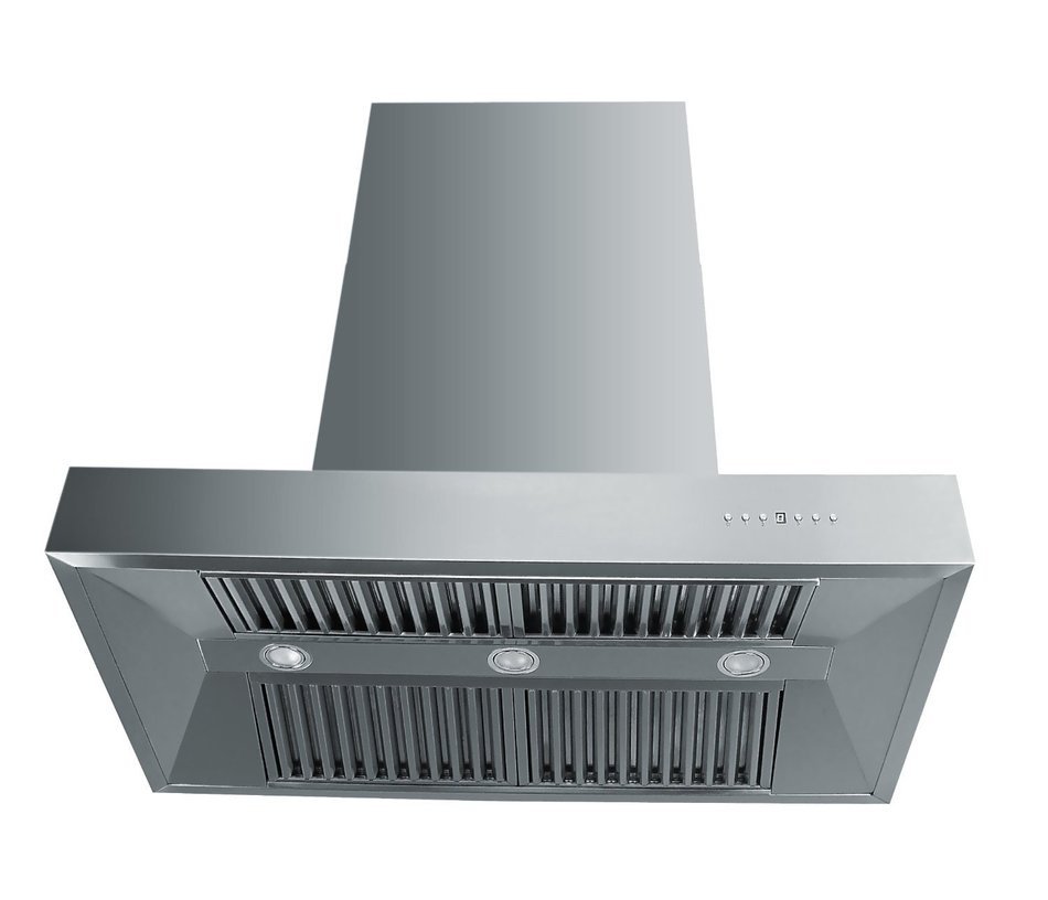 Z Line KECOMi-42-LED 1200 CFM Pro Island Range Hood with Baffle Filters, 42-Inch N2