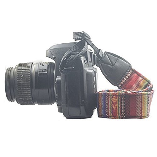 Teanfa Colorful Stripe Camera Shoulder Neck Strap Camera Belt For Canon Nikon Olympus Panasonic Pentax Sony SLR... N4