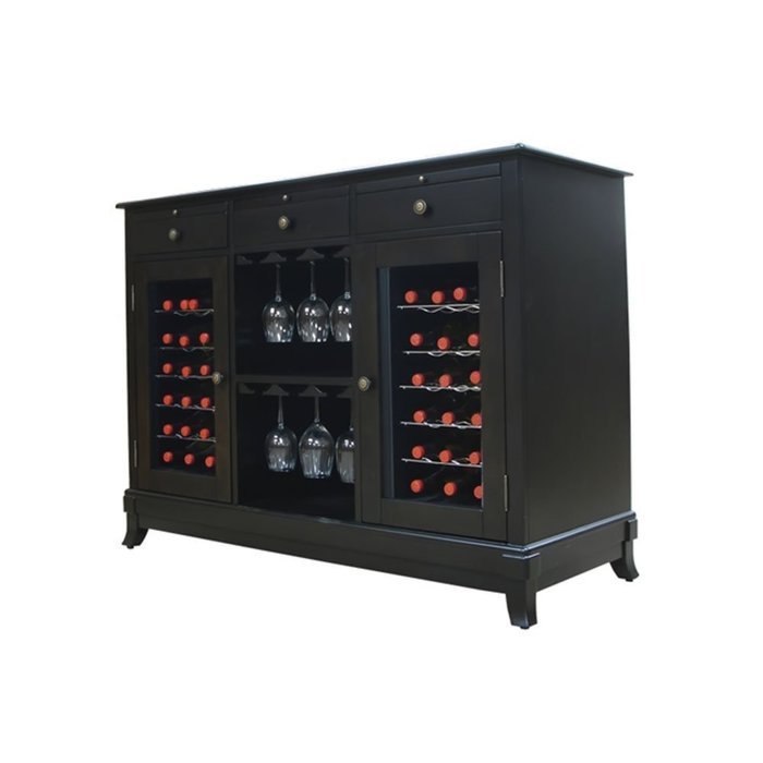 Vinotemp VNTVT-CAVA2D-RM Cava 36-Bottle Dual-Zone Thermoelectric Wine Credenza, Rich Maple N4